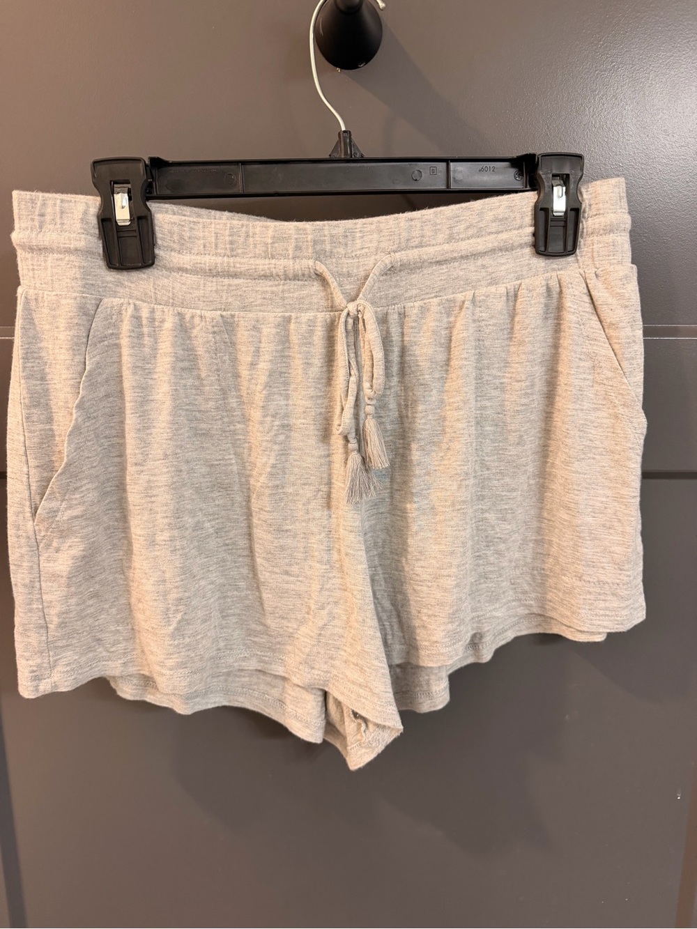 Stars Above Light Grayish White Flowy Sleeper Pajama Shorts Pockets Size Medium